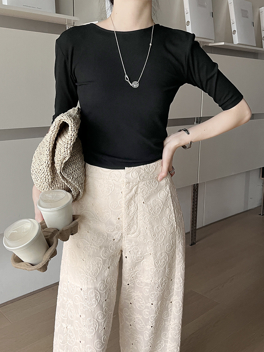 Gracetina Open Back Lace Top