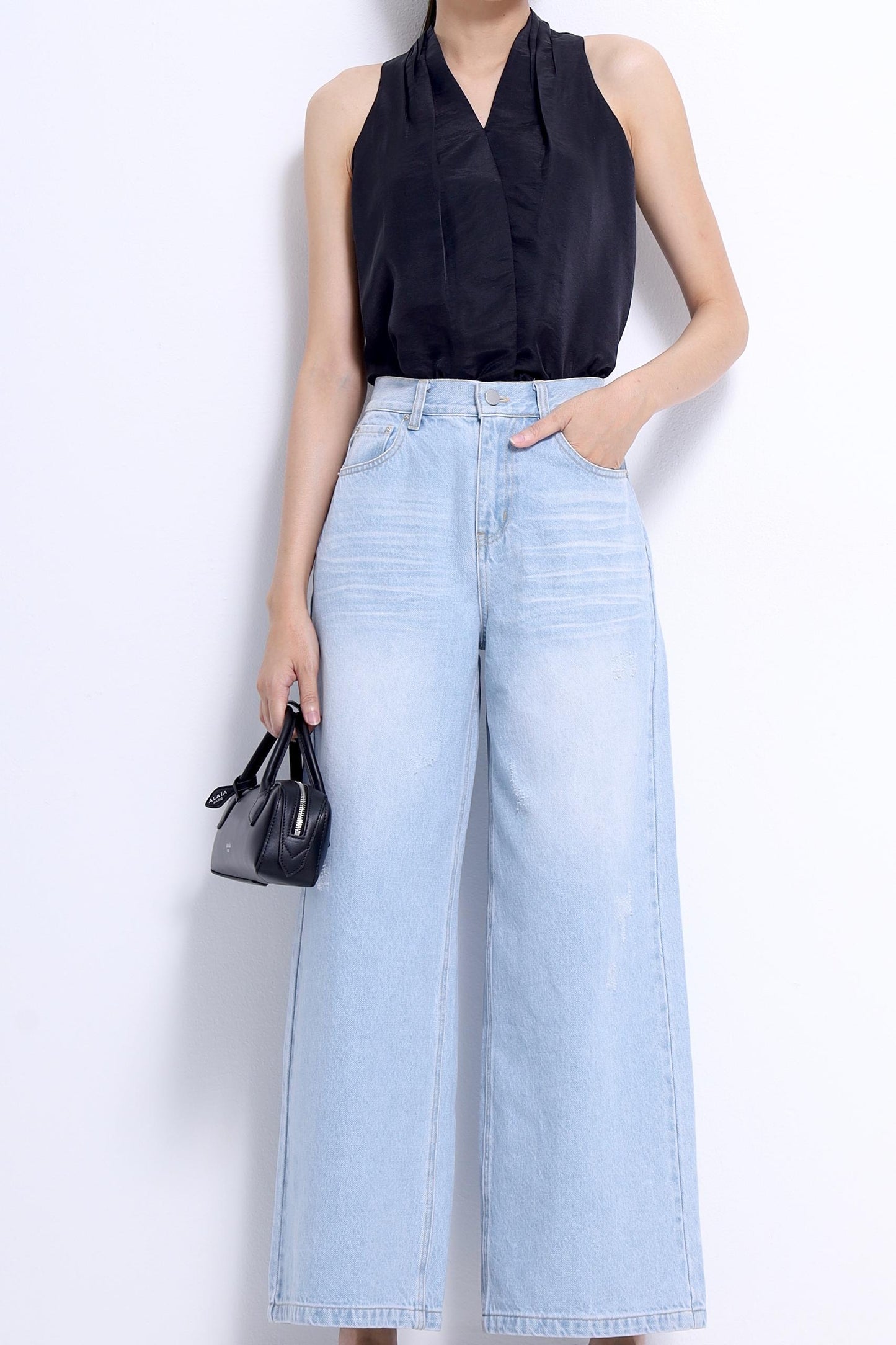 Nadya V-Neck Satin Top