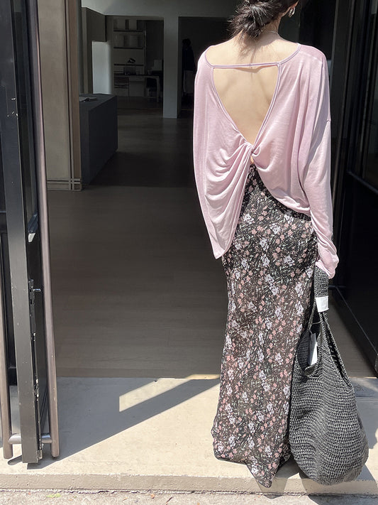 Hoo Loose Open Back Tee