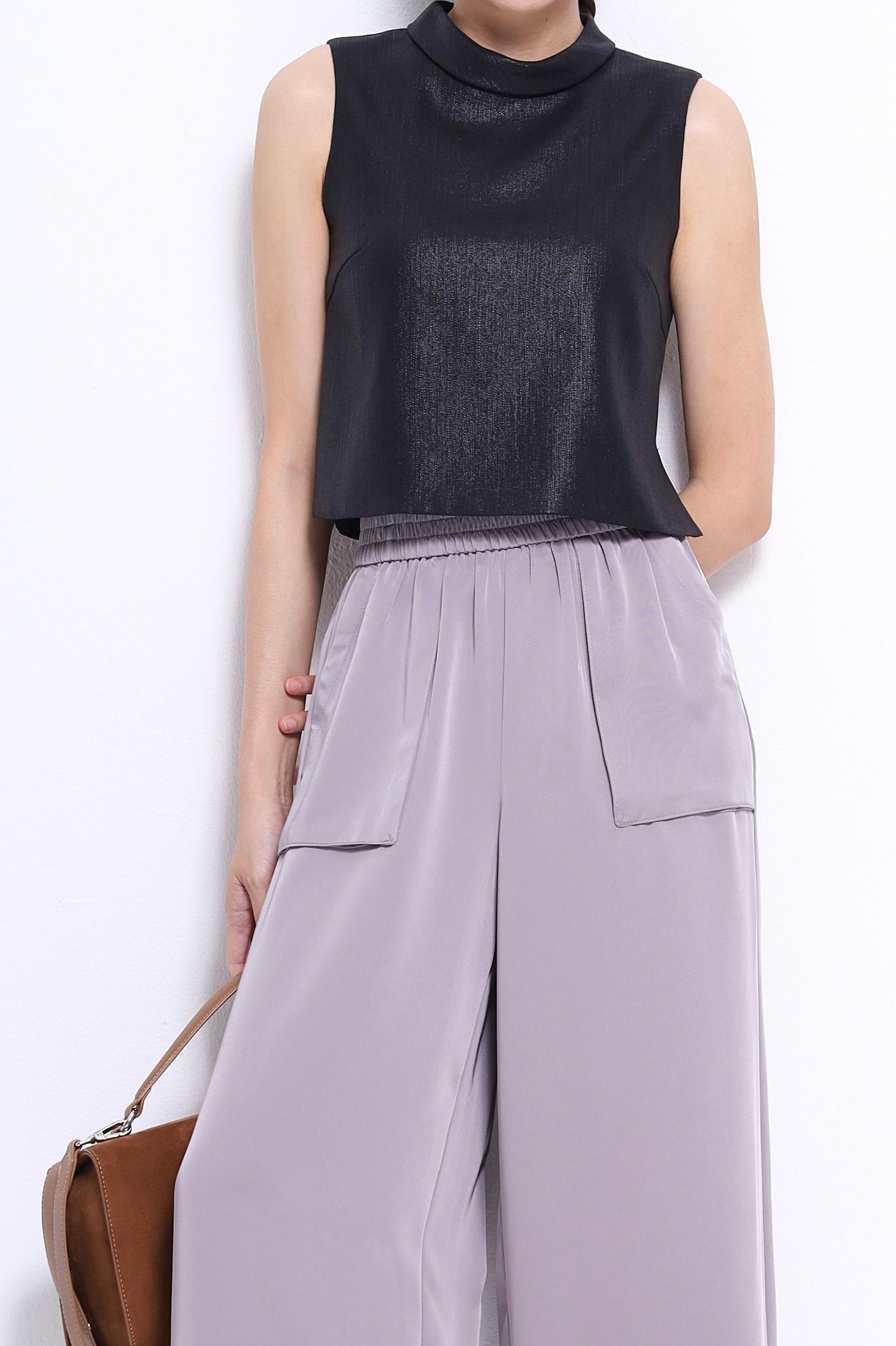 Nara Elastic Satin Loose Pants
