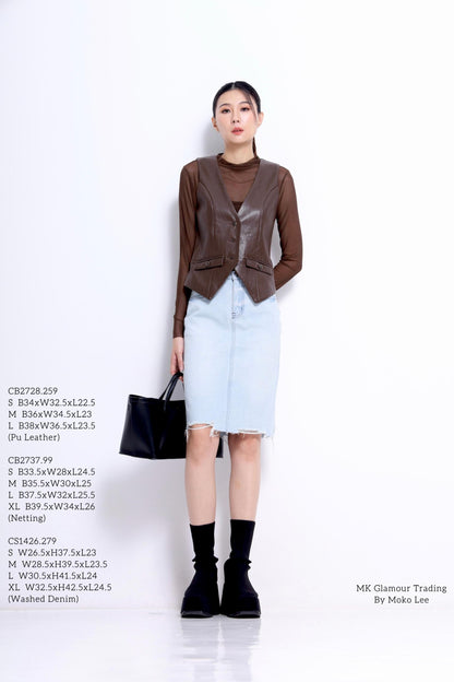 Olivia Faux Leather Vest