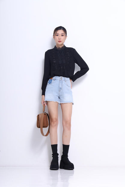 Lacey Mock neck Lace Blouse
