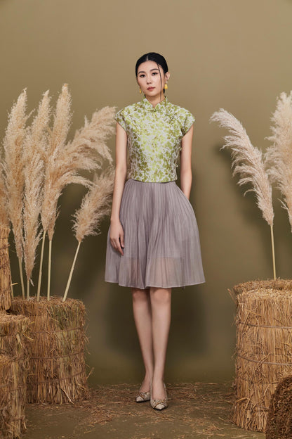 Yun Orient Jacquard Cheongsam Top