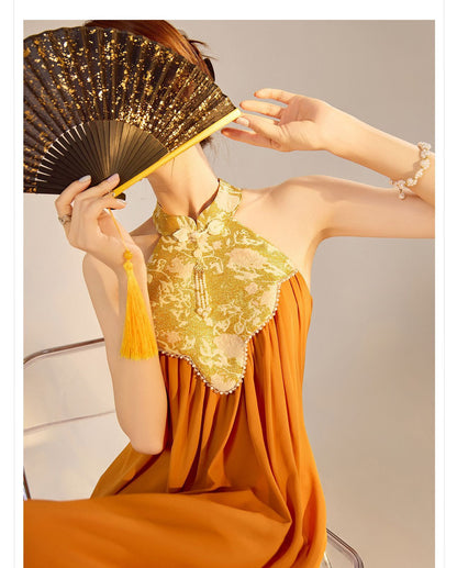 Ruyi Orient Halter Dress