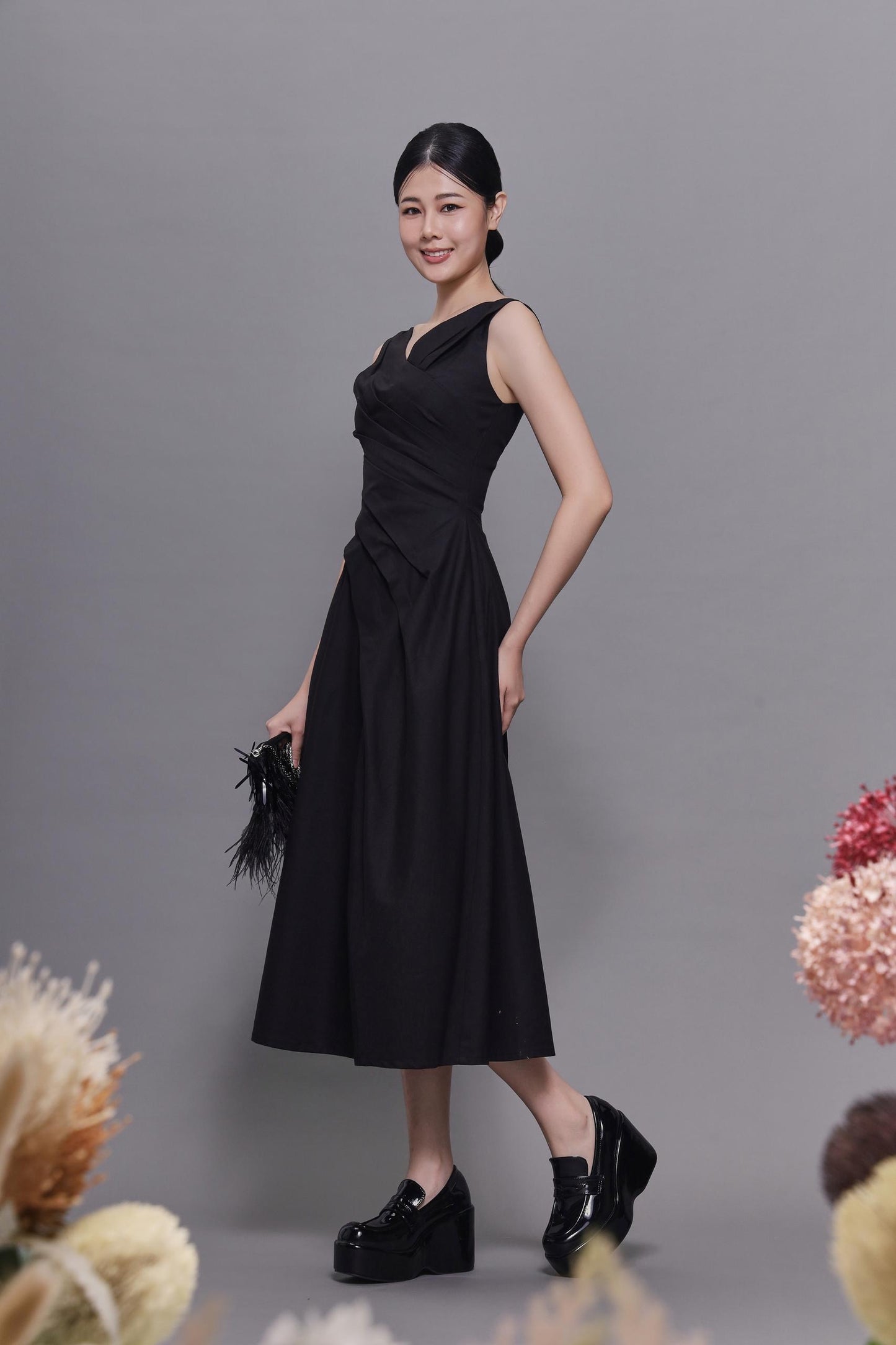 Maril A-line Drape Dress