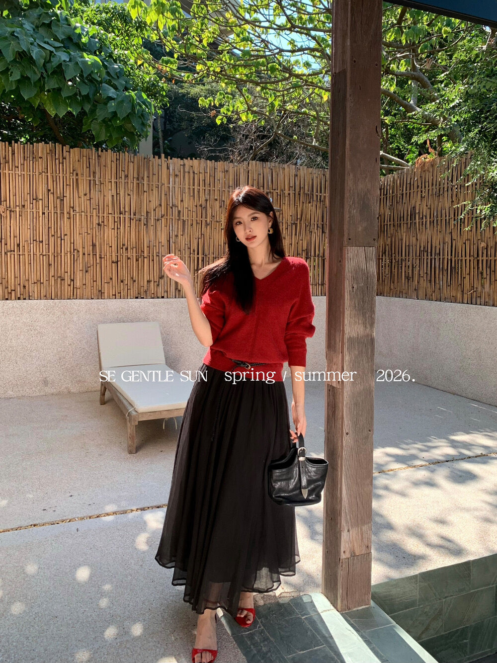 Tyana Textured A-line Skirt