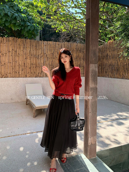 Tyana Textured A-line Skirt
