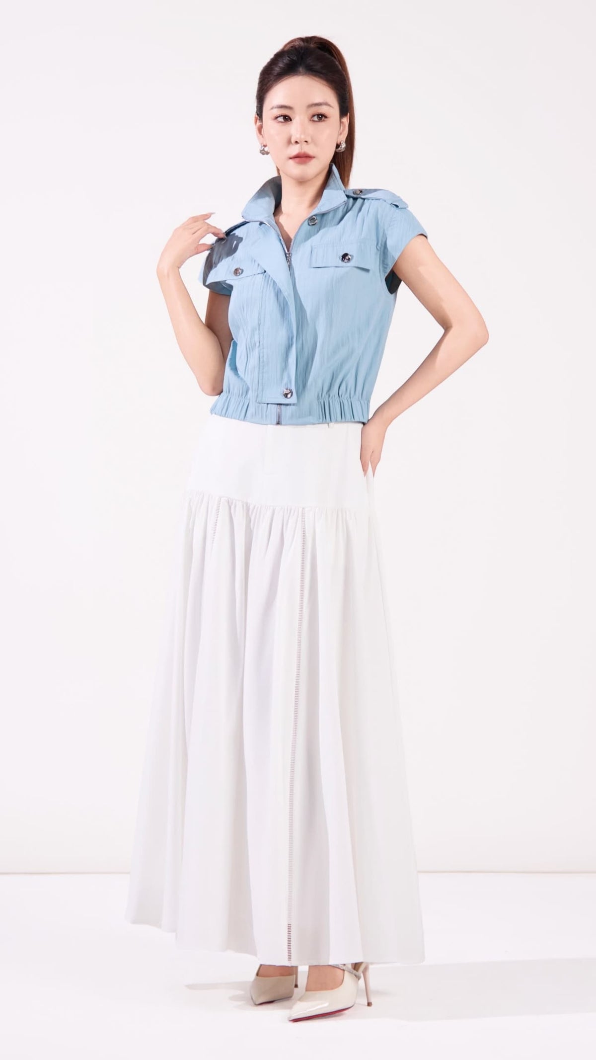 Ziri Biker Cropped Vest