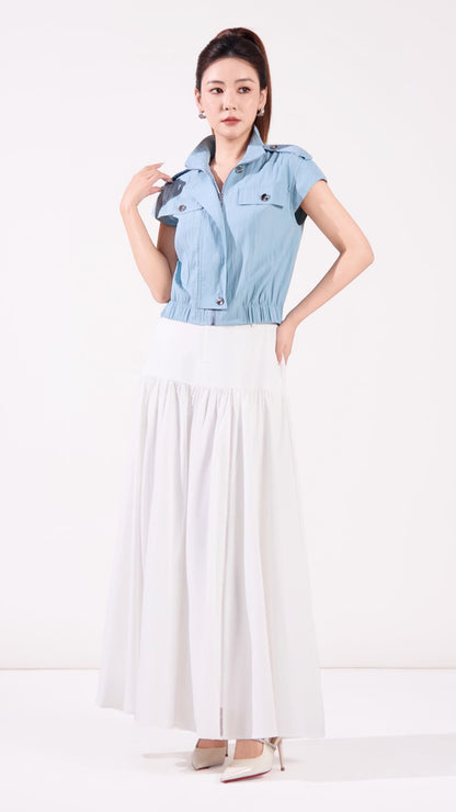 Ziri Biker Cropped Vest