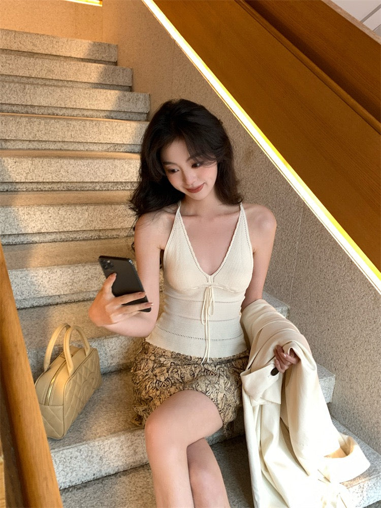 Kylie V-Neck Knit Tank Top