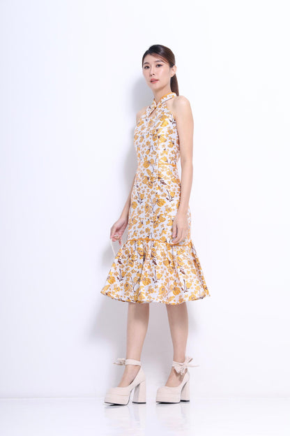 Zhu Orient Pearl Qipao Dress with Jacket