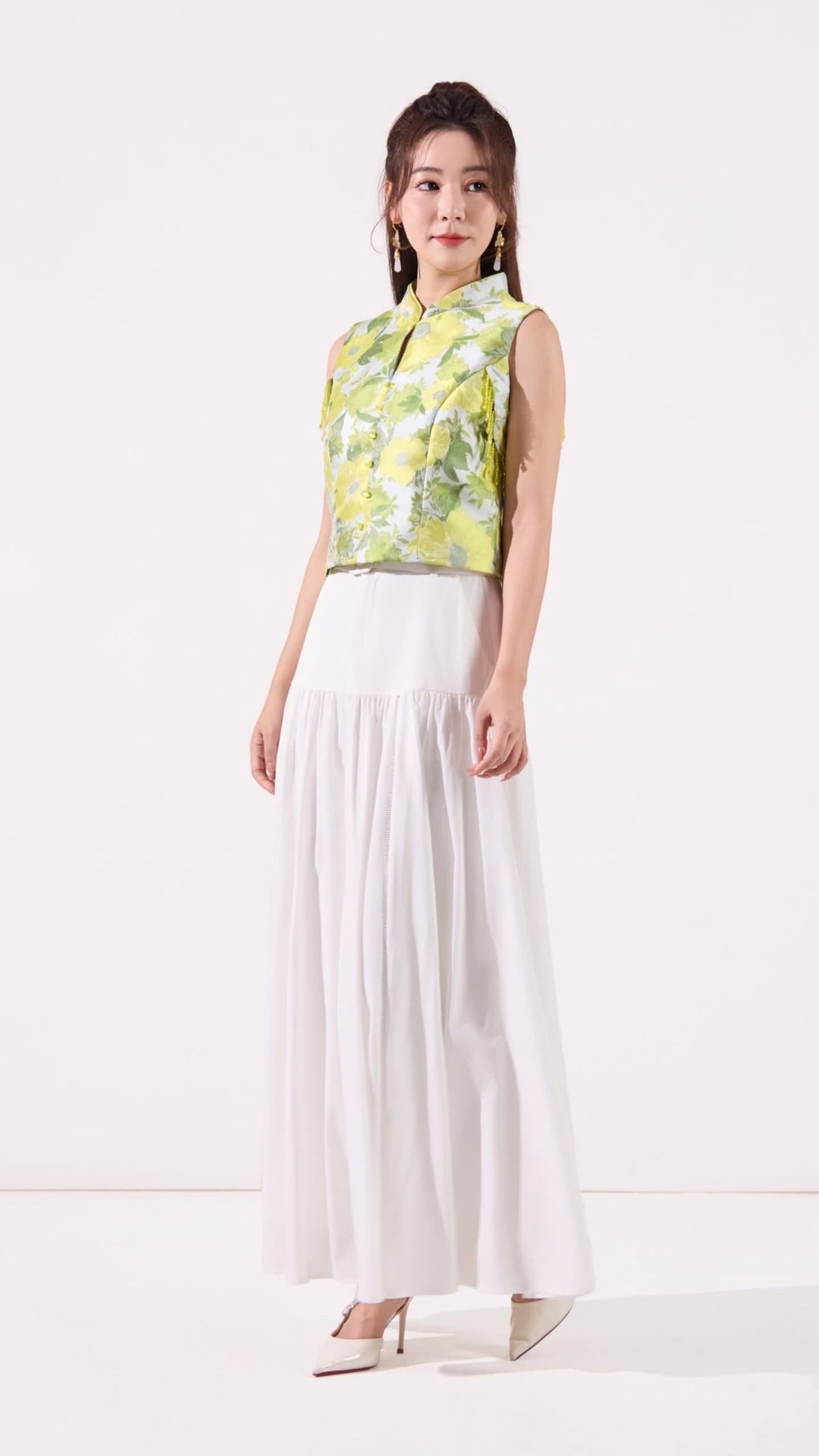Lin Oriental Off Shoulder Tassel Top