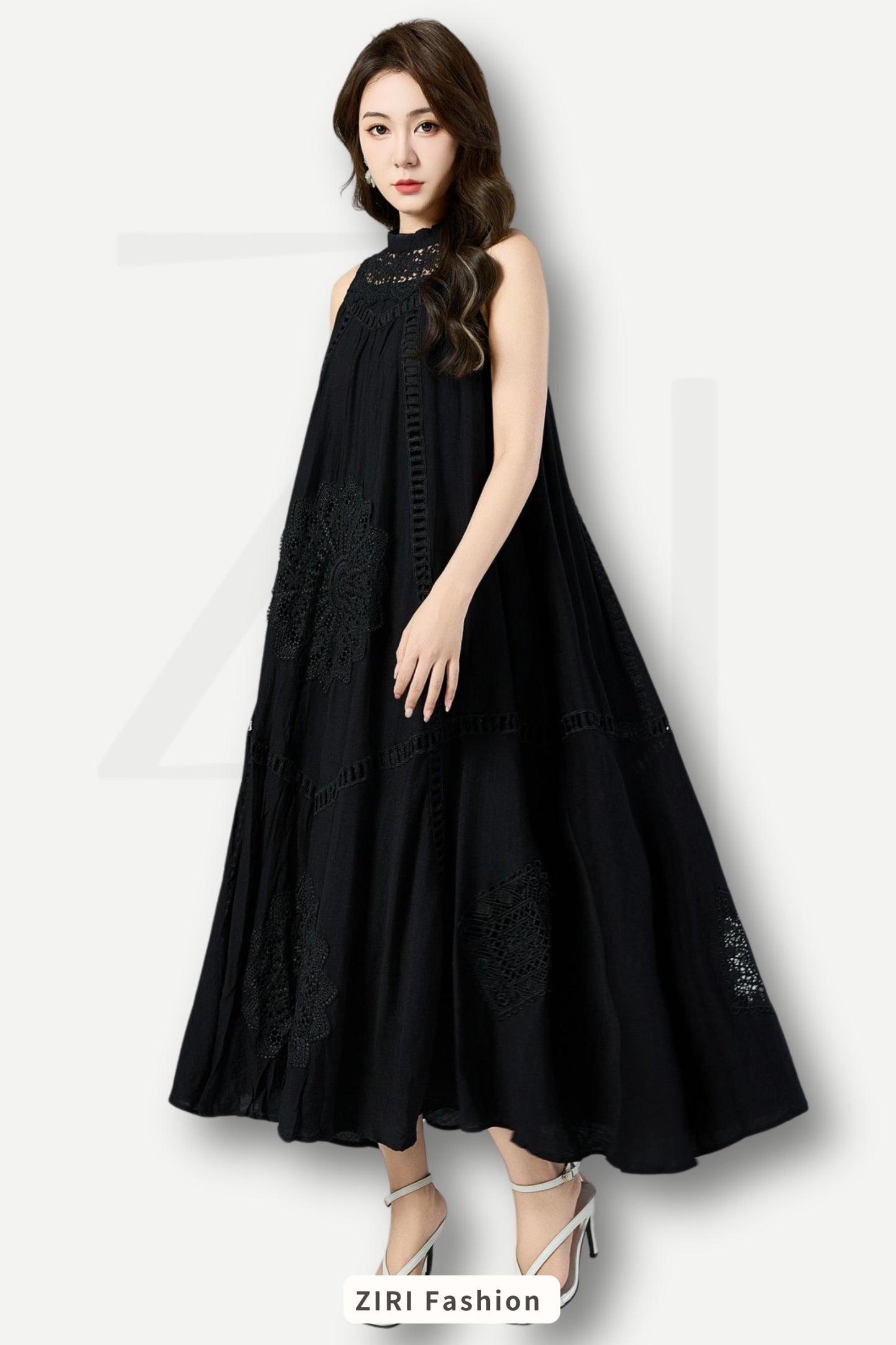 Ziri Broderie Tencel Dress