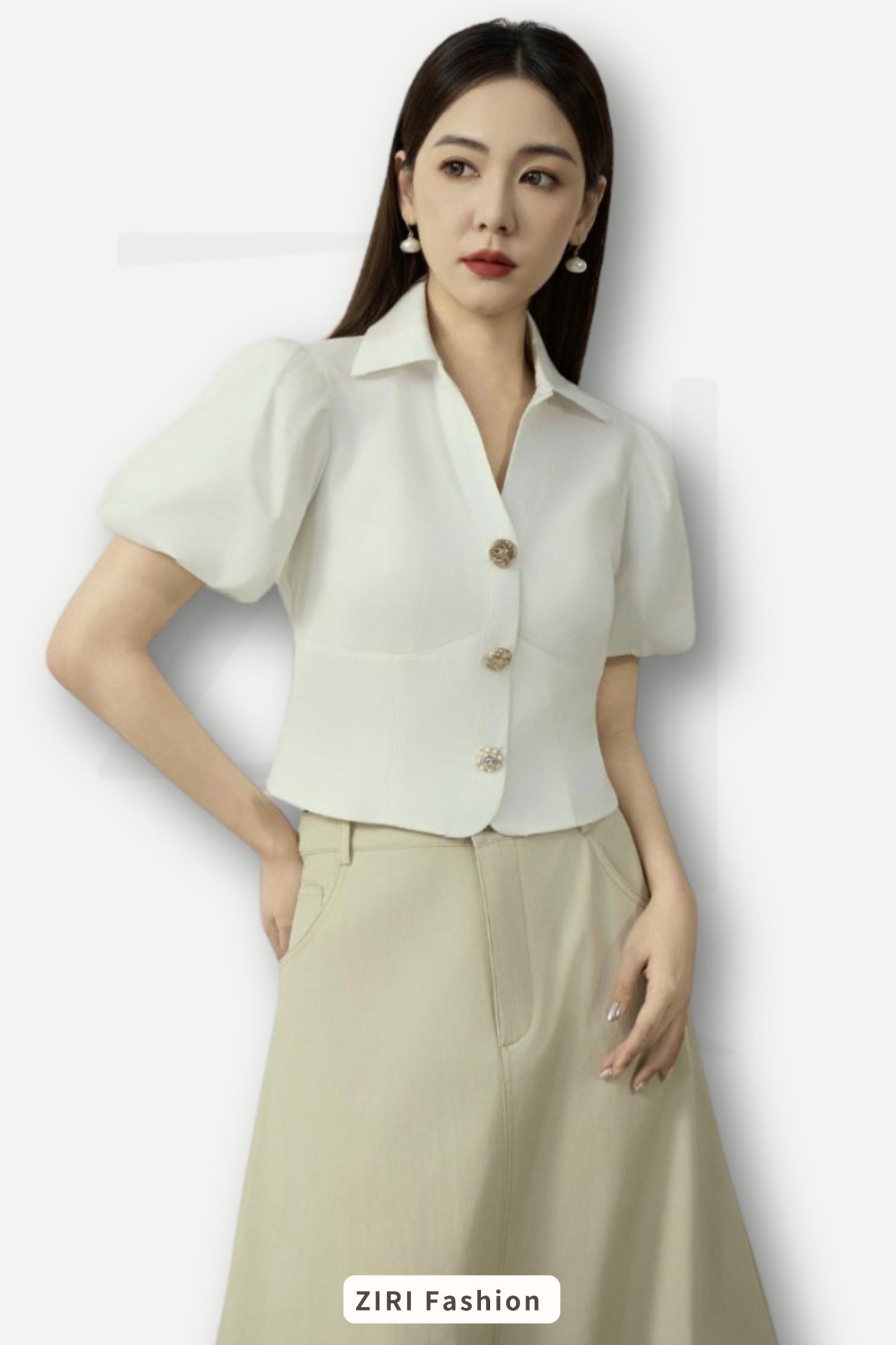 Ziri Bubble Hem Midaxi Skirt
