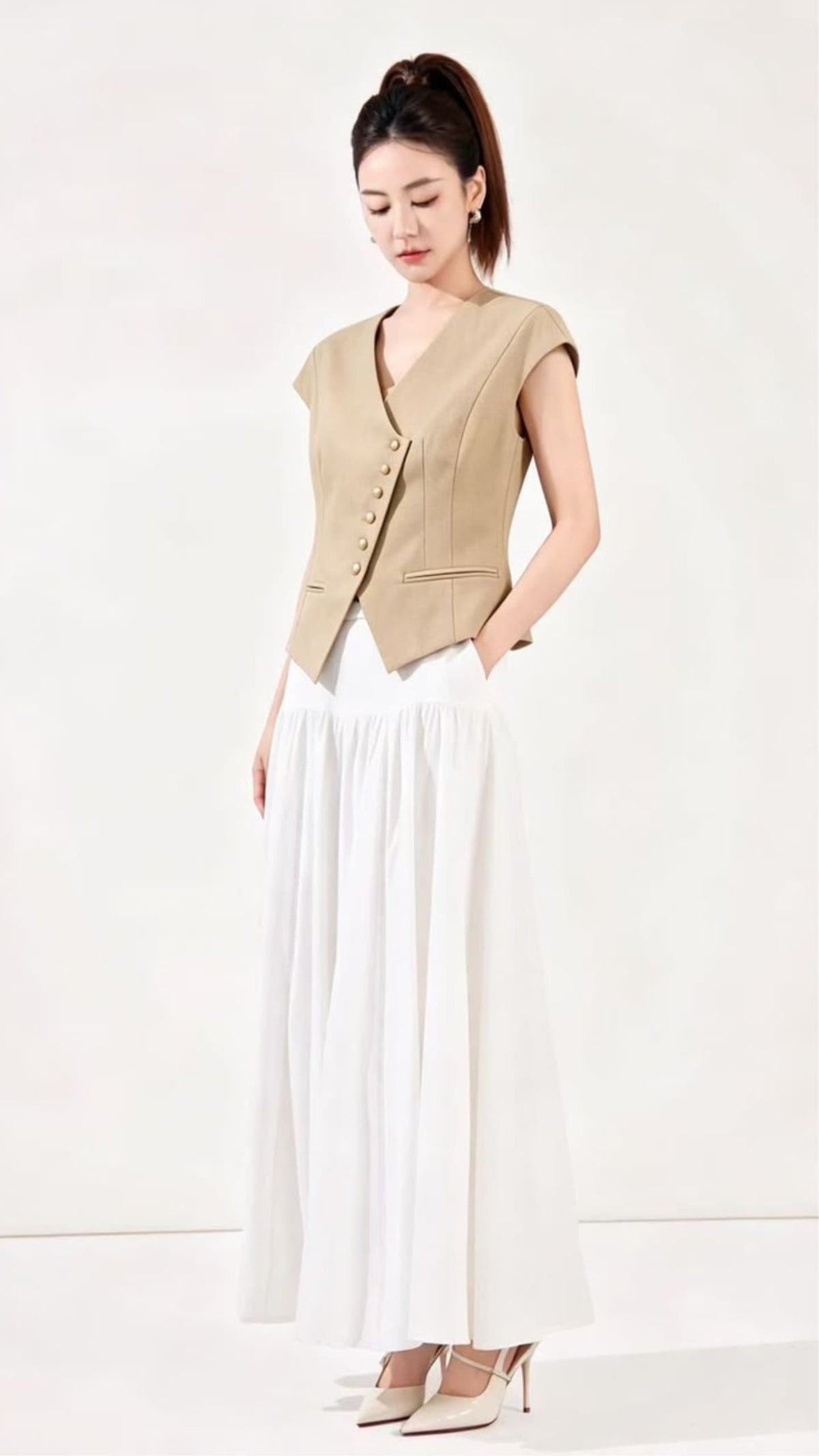 Ziri Asymmetrical Tailored Vest