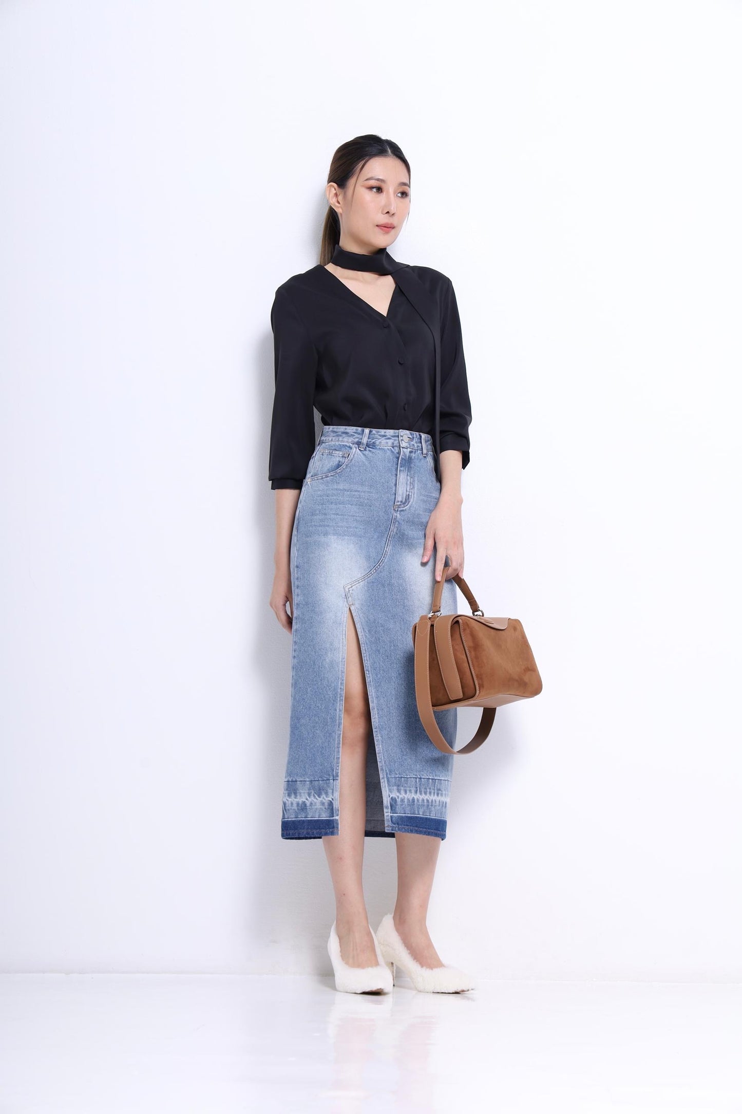 Marie V-Neck Chiffon Blouse