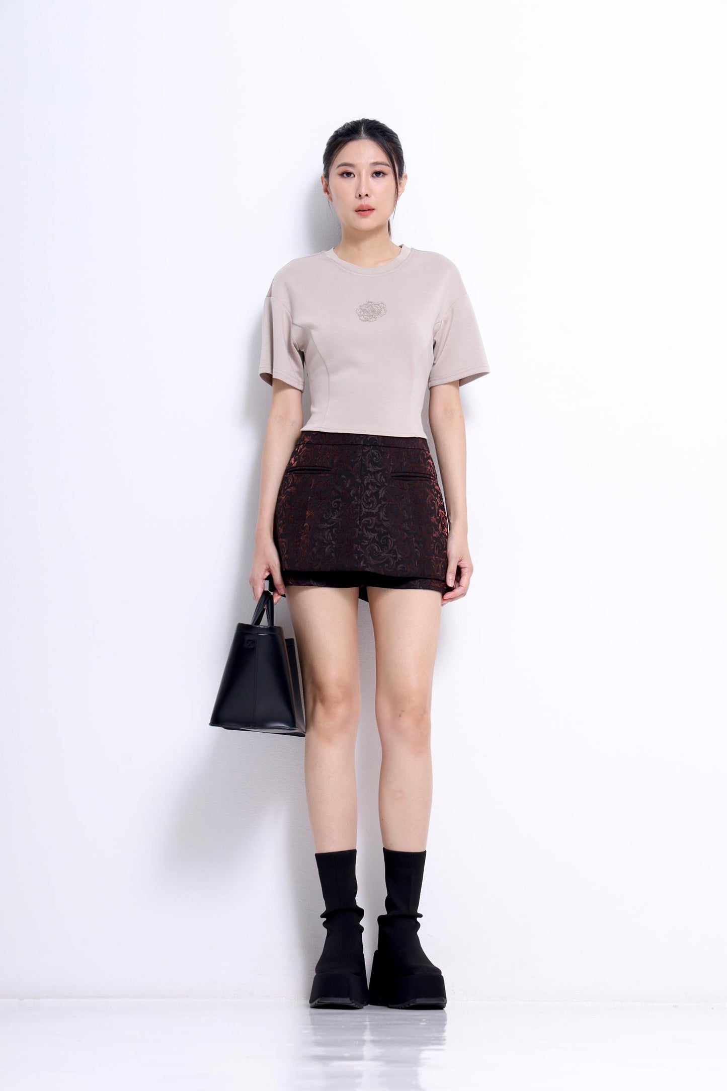 Trish Rose Beaded Scuba Tee