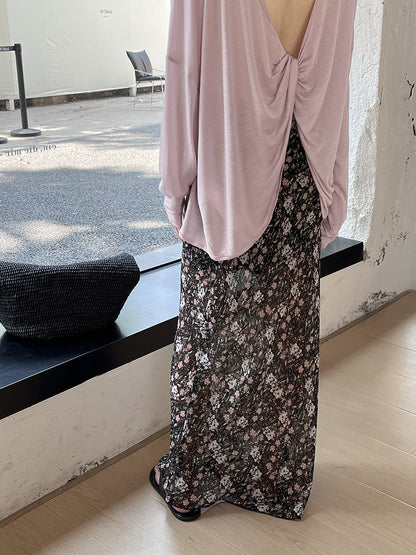 Hoo Loose Open Back Tee