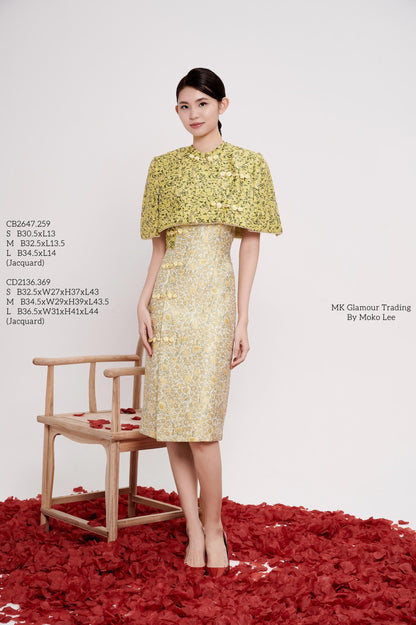 Fan Hua Orient Cropped Cape Jacket