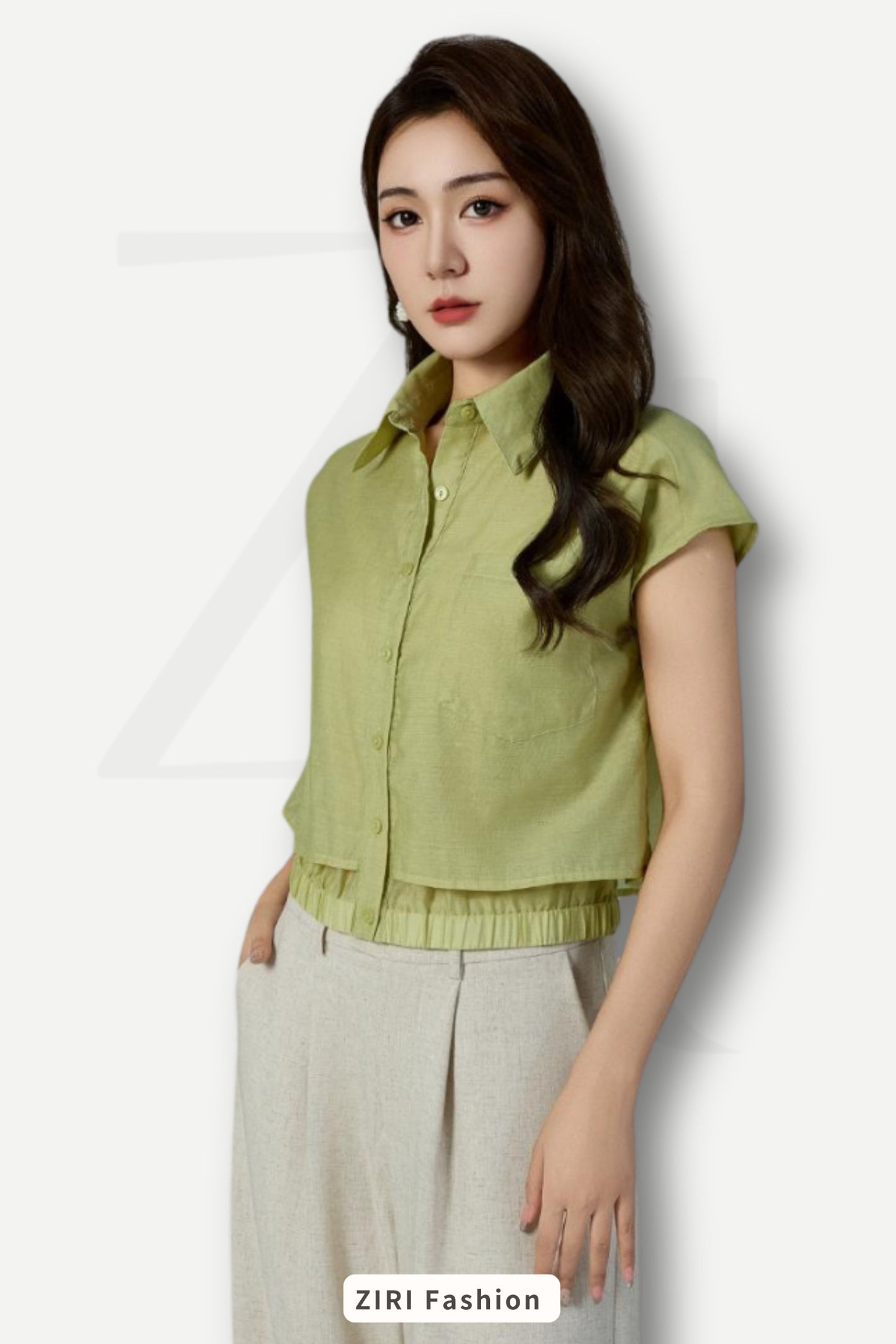 Ziri Tencel Layered Shirt
