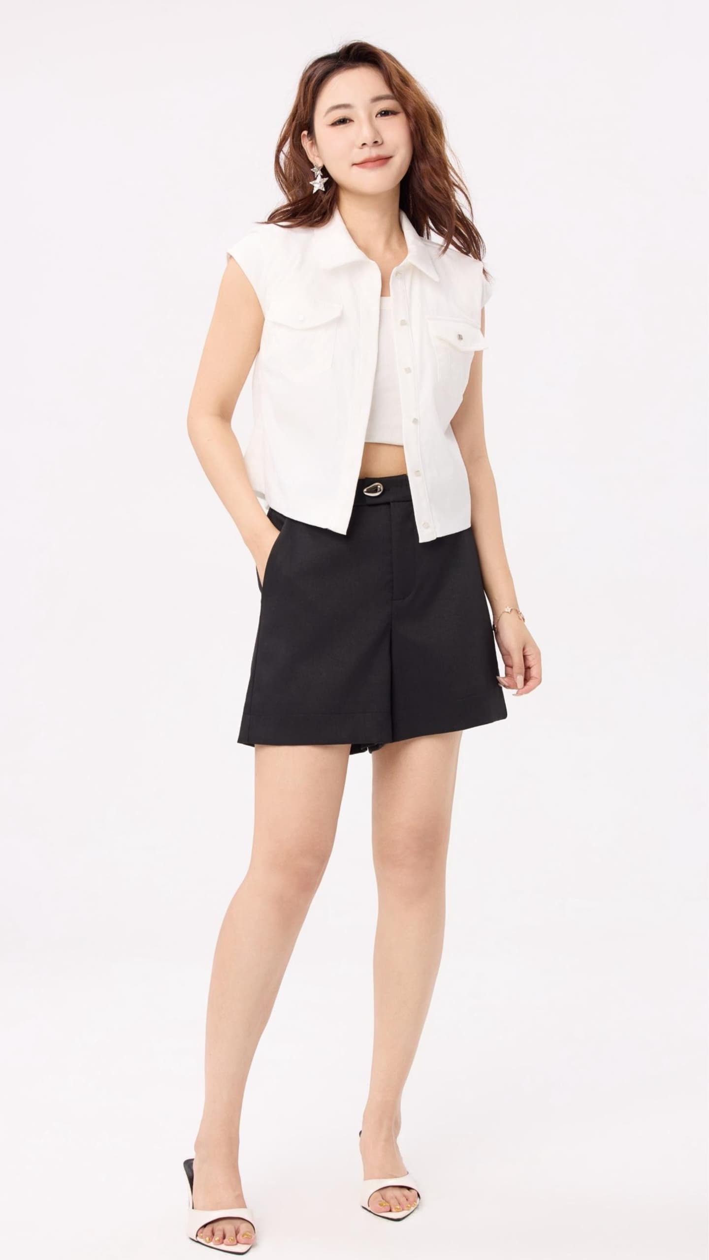Ziri High Waist Tailored Shorts