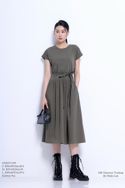 Sarah Waist Tie Midi Dress
