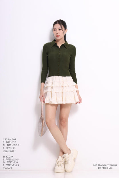 Jess Button Down Knit Top
