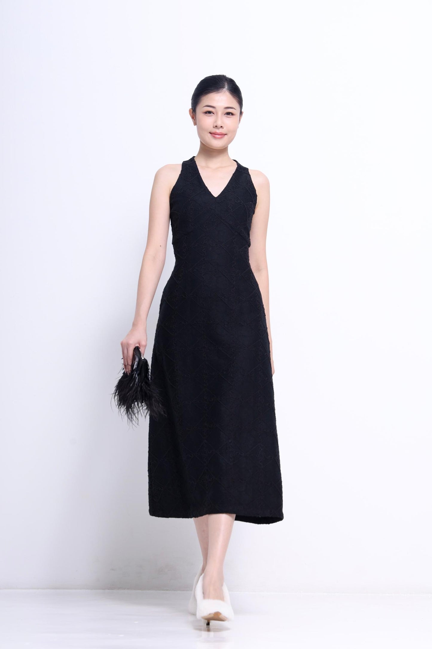 Rosalie V-neck Lace Dress