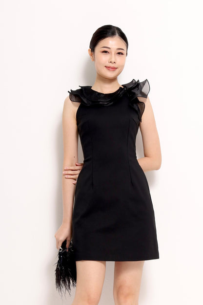 Eliza 3D Ruffle Midi Dress
