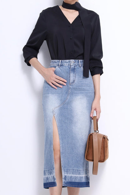 Marie V-Neck Chiffon Blouse