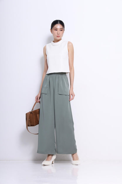 Nara Elastic Satin Loose Pants