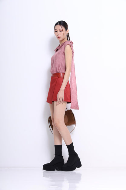 Elena Cowl Neck Satin Top