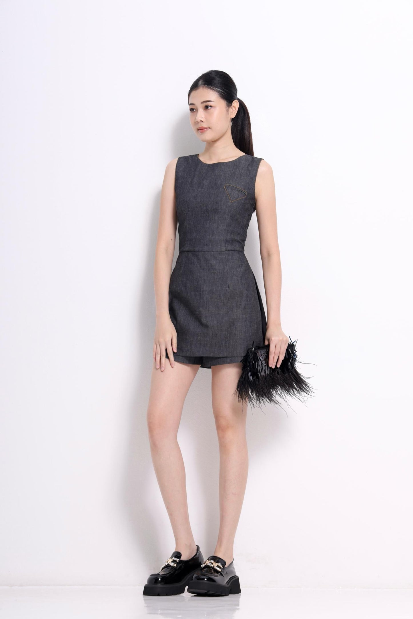 Fia Square-Neck Romper