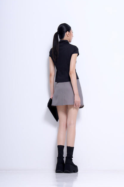 Marlene Front Pleated A-line Skirt