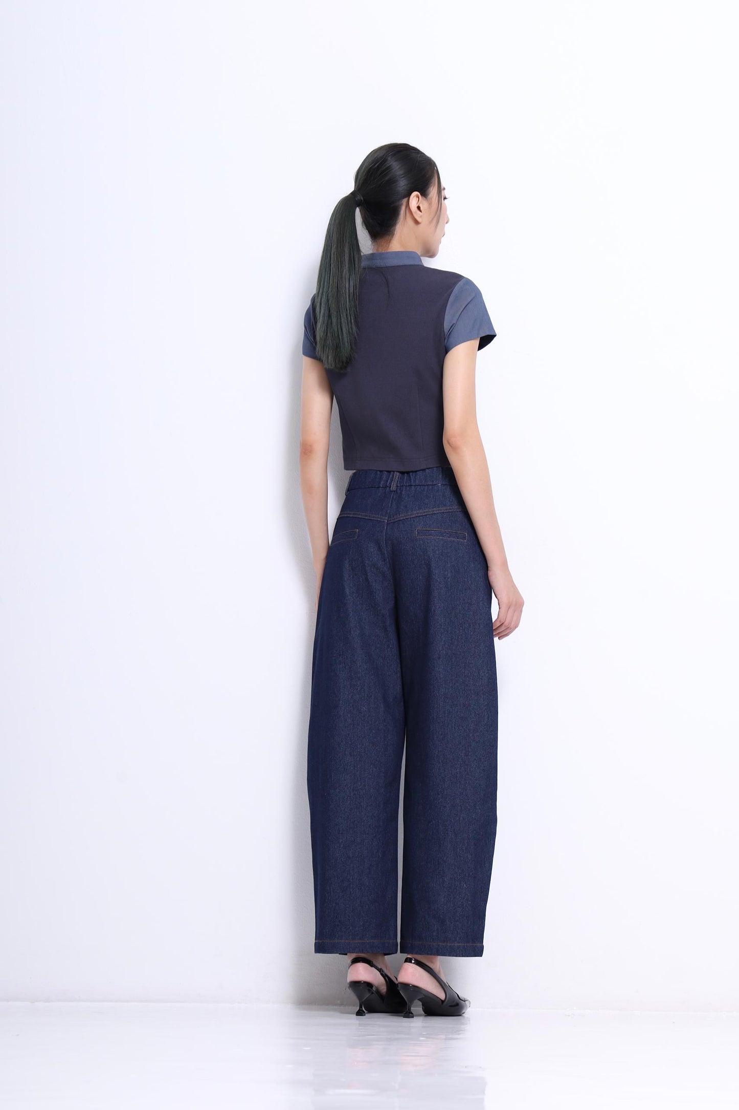 Nikki High Rise Barrel Pants