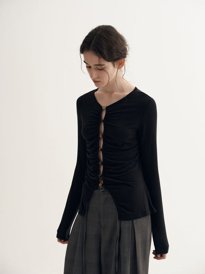 Sue Oriental Beads Knit Top