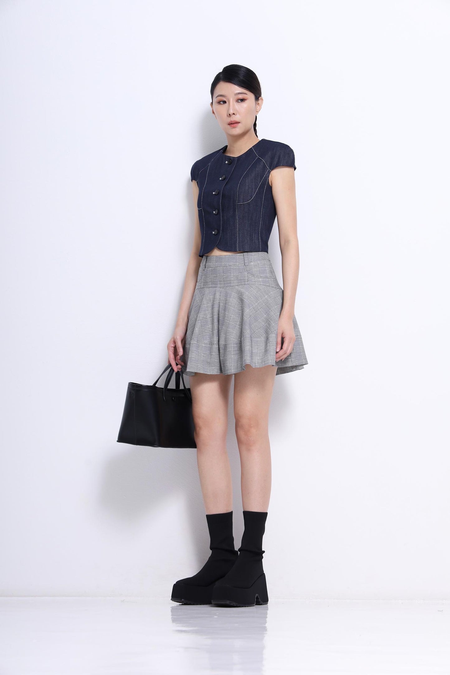 Gaby Denim Button Down Top