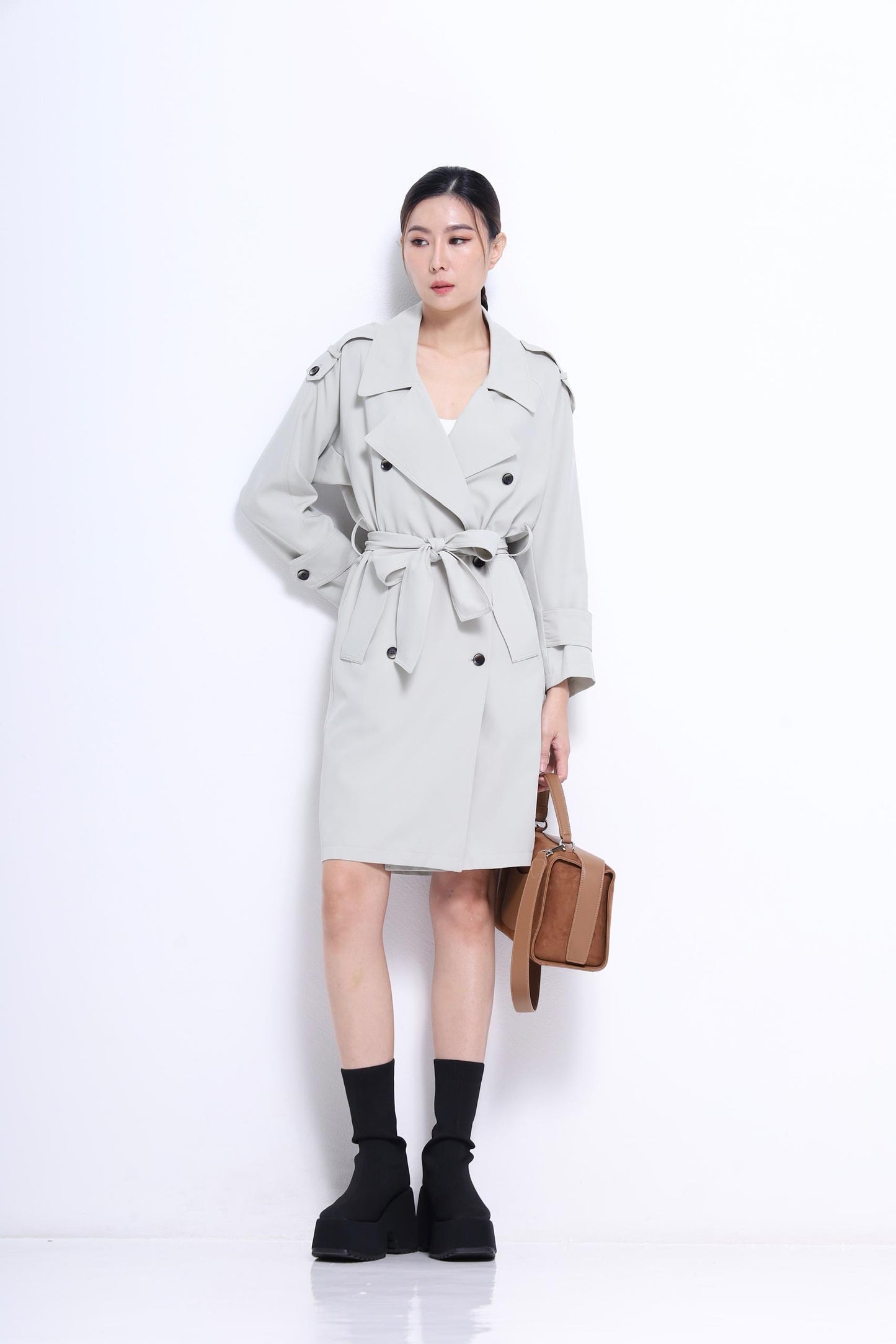 Naomi Light Midi Trench Jacket