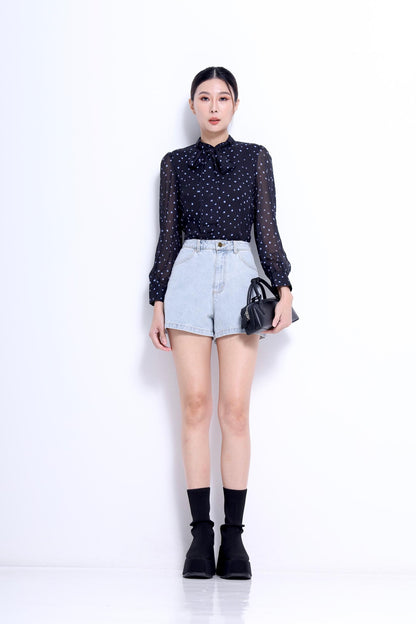 Maro Lavalliere Chiffon Blouse