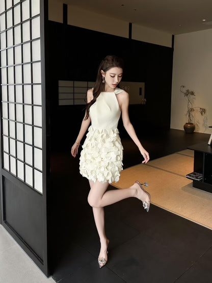 Mandy Petals Open Back Dress