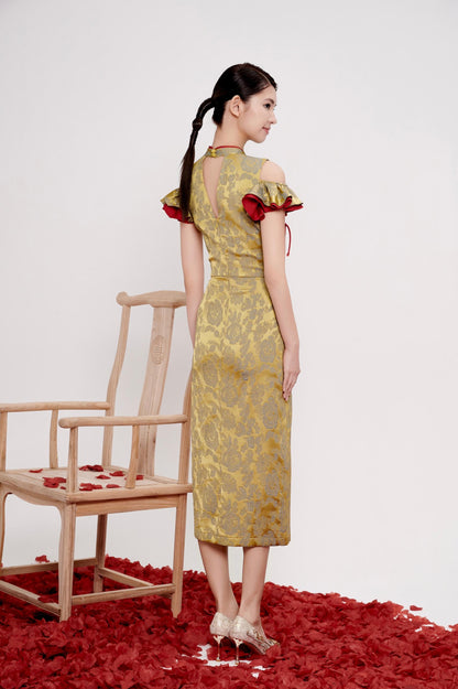 Ru Bi Orient Ruffle Dress