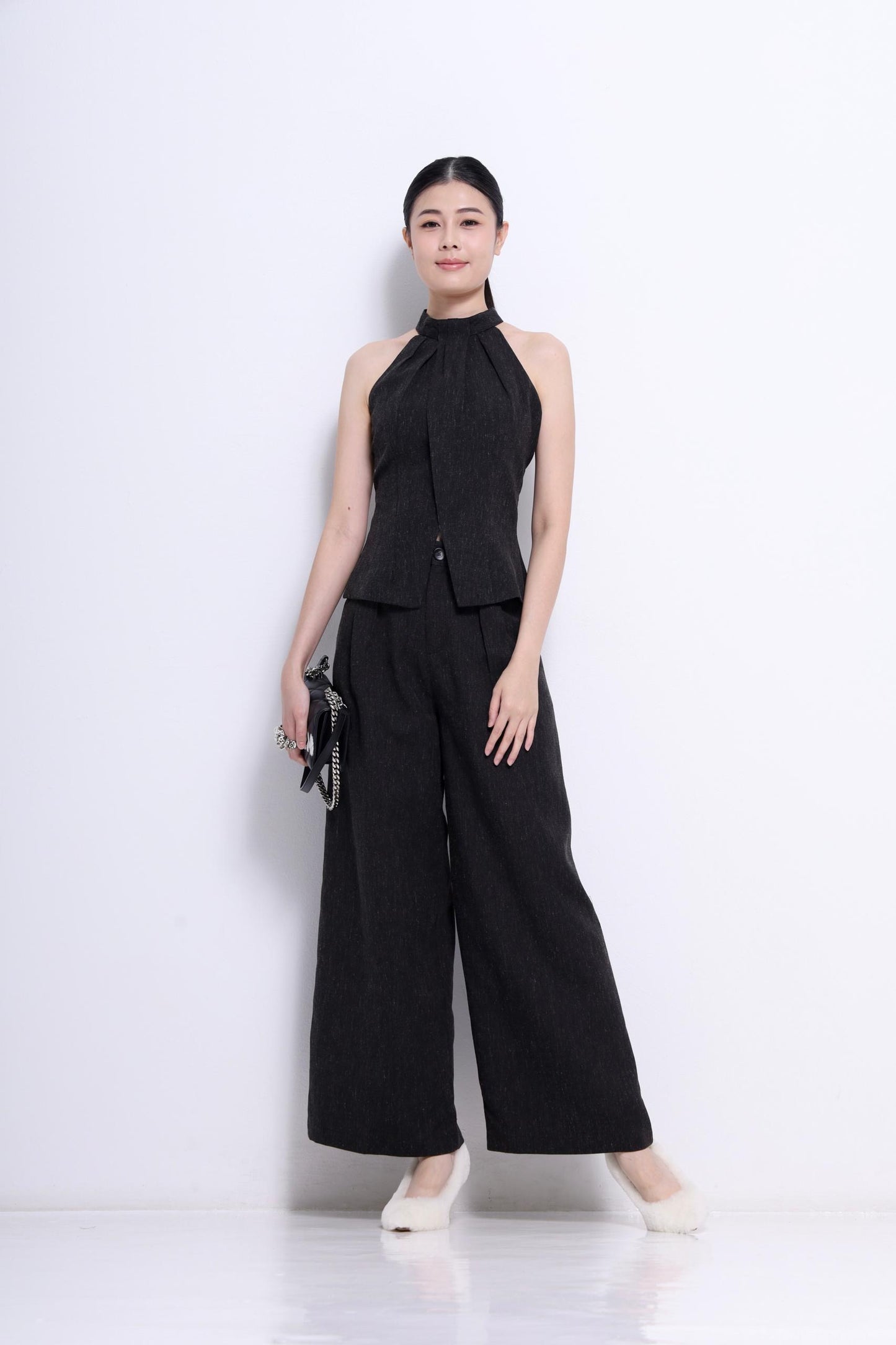 Solar Cut Out Linen Top