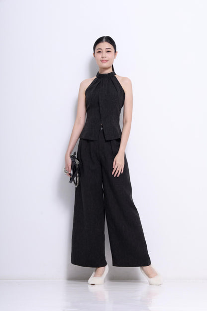 Solar Cut Out Linen Top