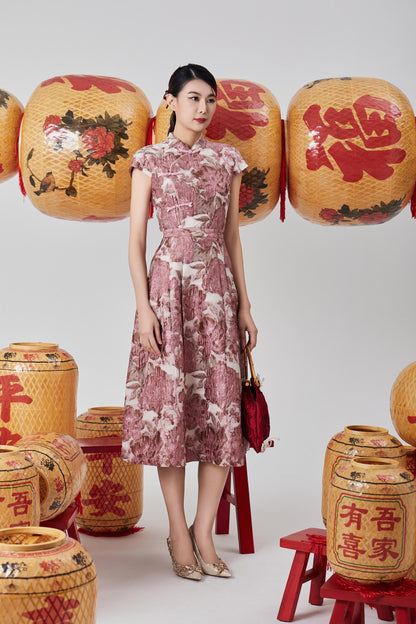 Hong Orient Crystal Qipao Dress