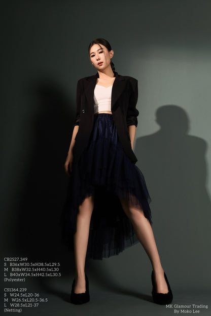 Pansy Asymmetrical Tulle Skirt