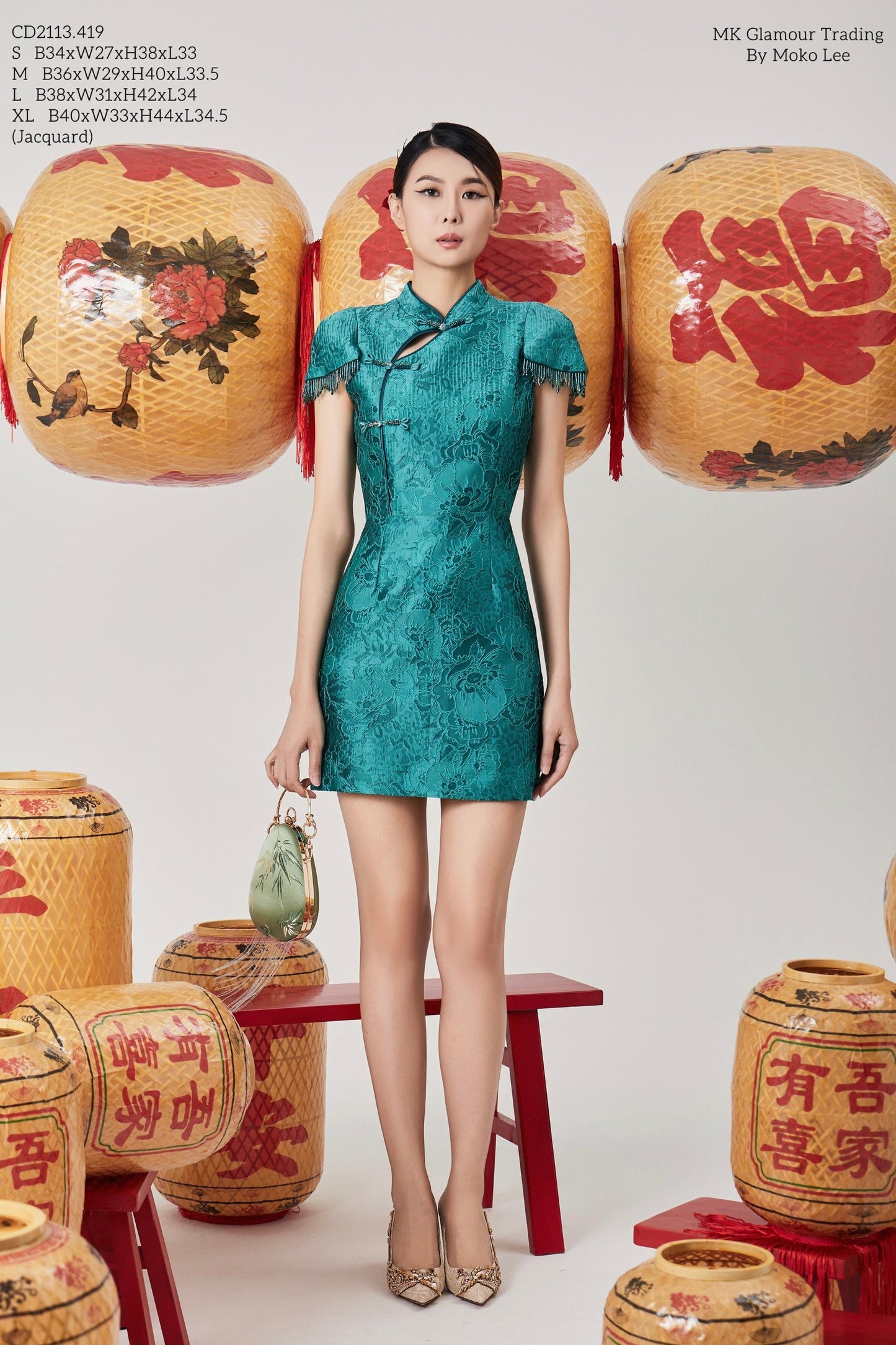Cai Orient Pearl Qipao Dress