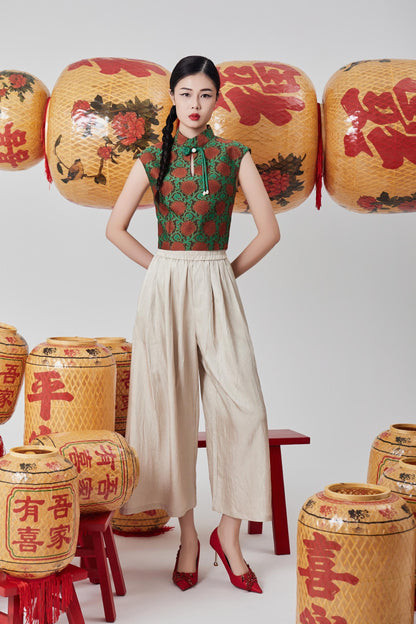 Jue Wide Legged Satin Pants