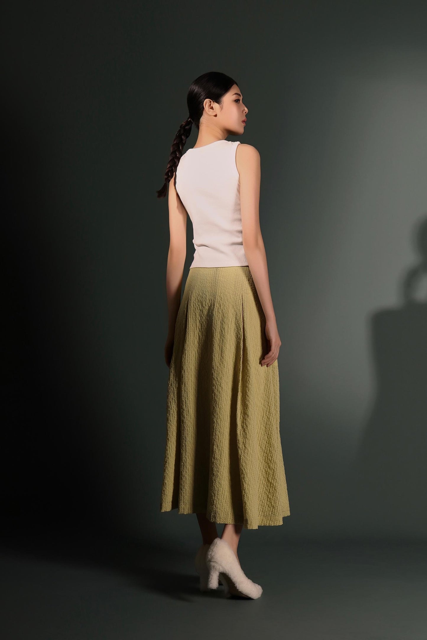 Fiona Embossed A-line Skirt