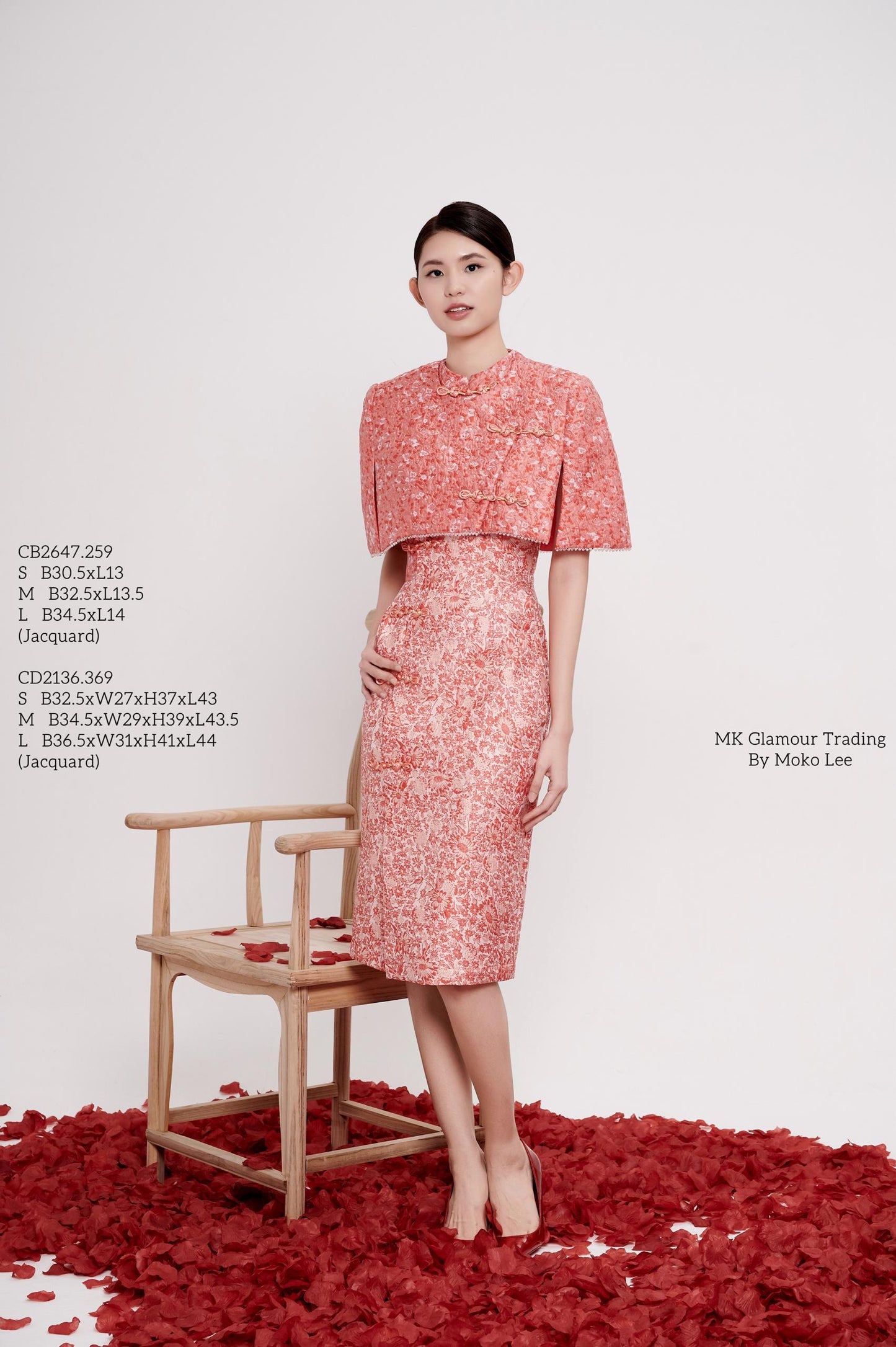 Fan Hua Orient Cropped Cape Jacket