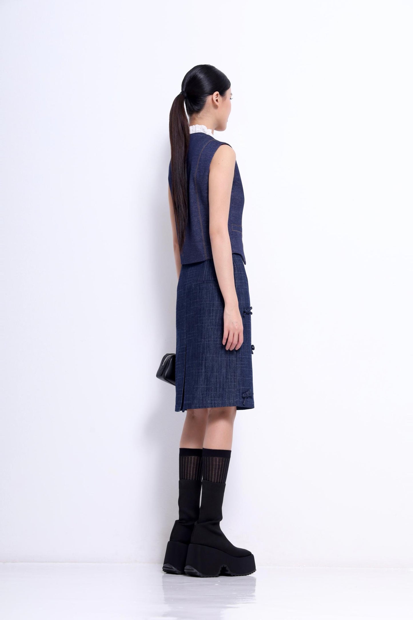 Bella Lace Collar Tailored Vest